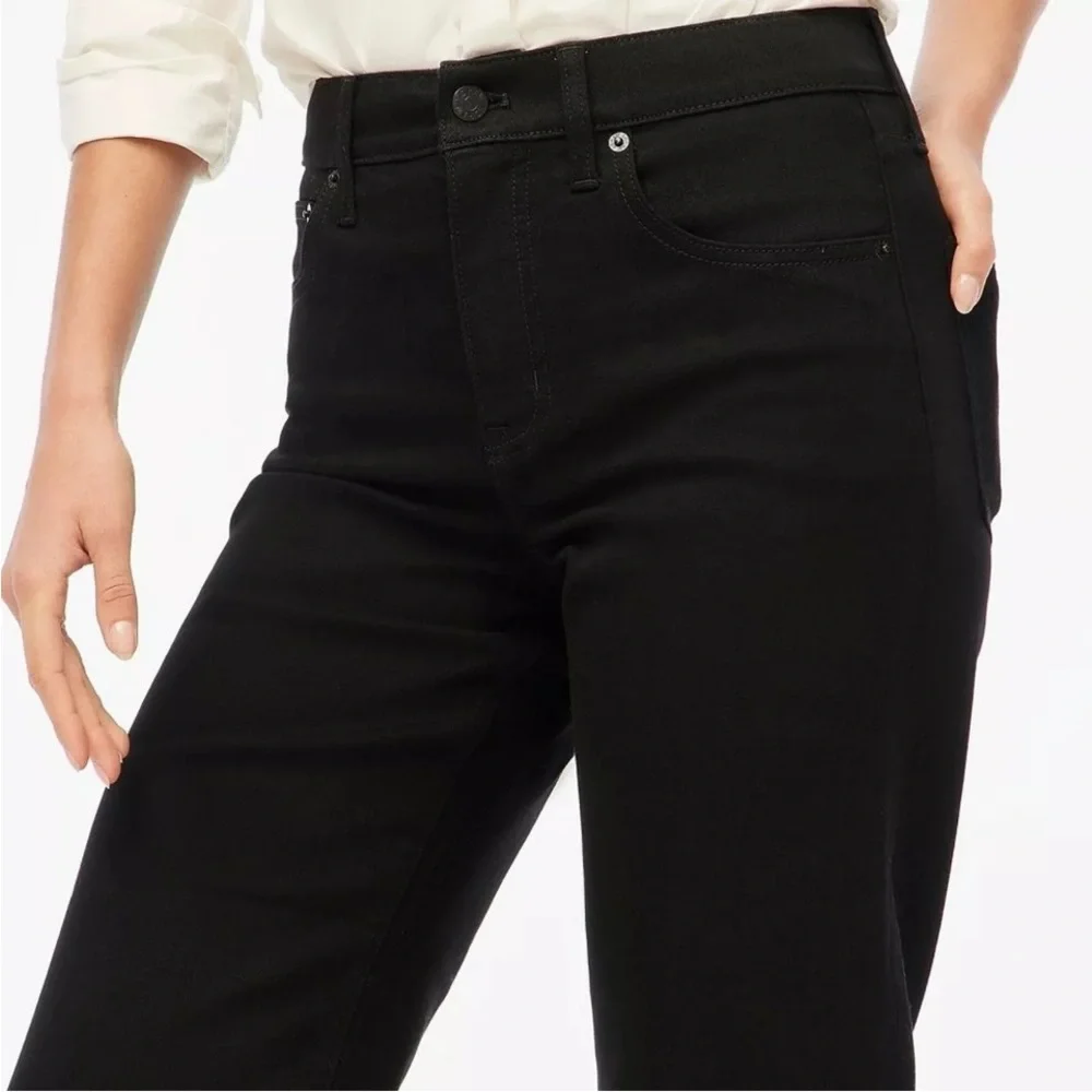 J. Crew Black Wide Leg Crop Jeans 27 Tall NWT